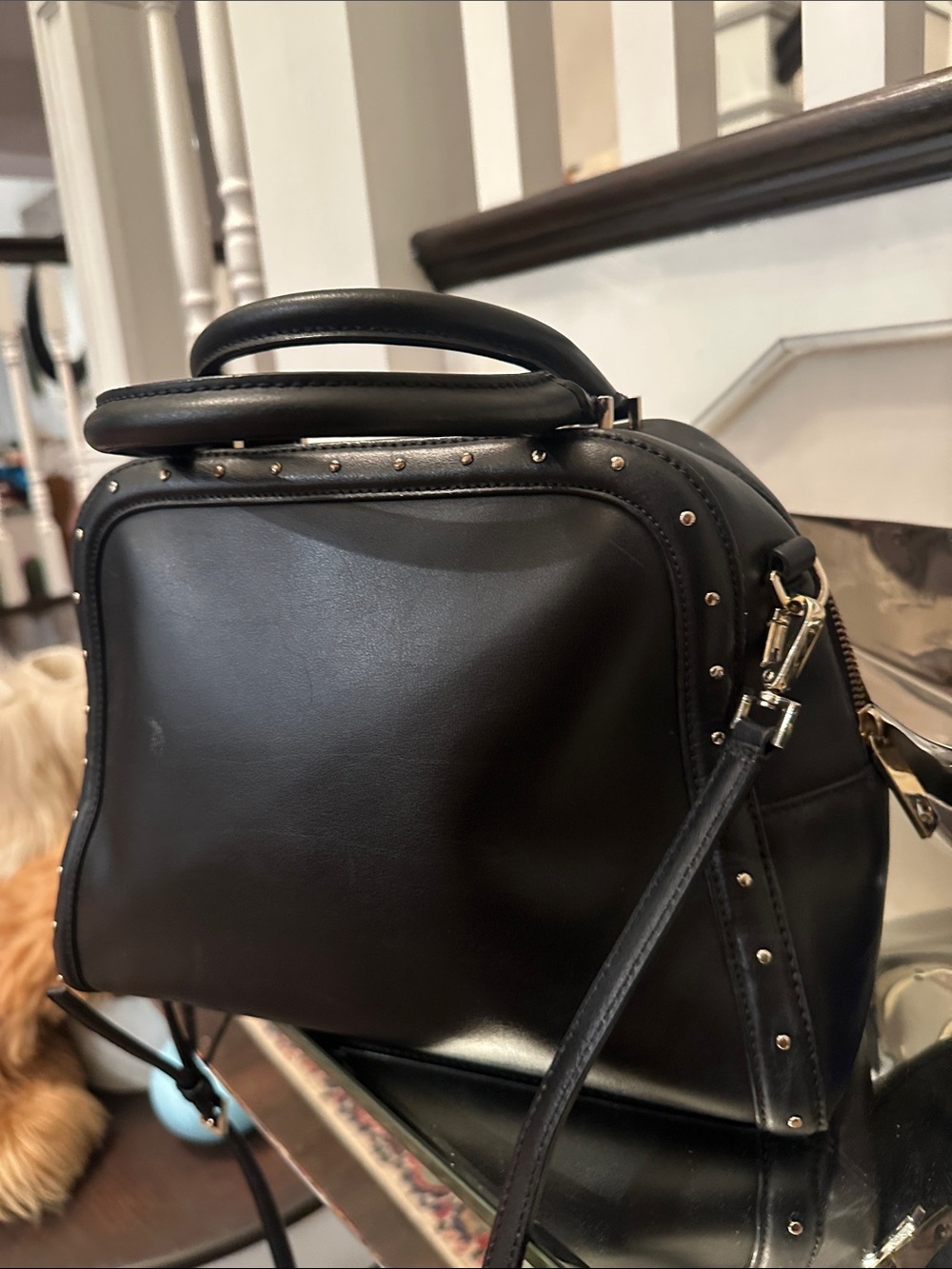 KATE SPADE ROCKSTUD LEATHER BAG - Picture 4 of 5